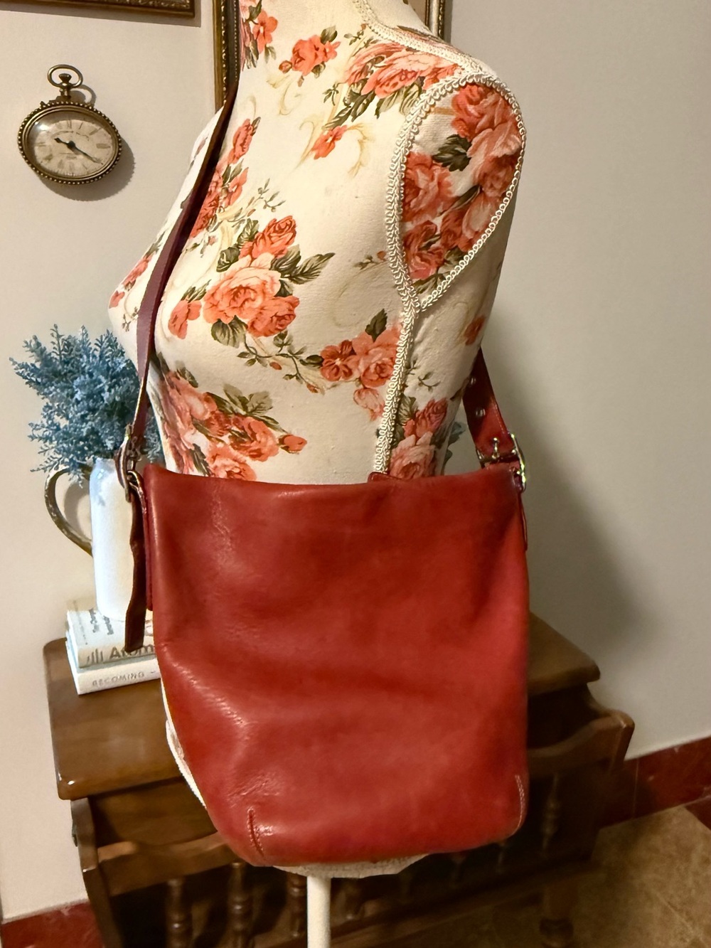 Coach Red Leather Shoulder Bag